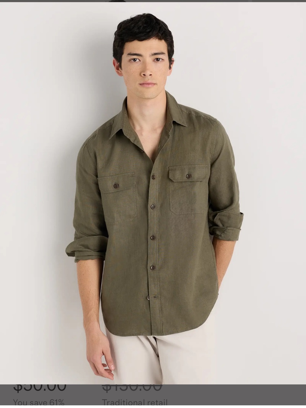 Quince 100% European Linen Utility Shirt